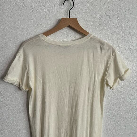 AllSaints T-Rivi Ida Crewneck Short Sleeve Asymmetric Midi T-Shirt Dress Cream S - Picture 6 of 10